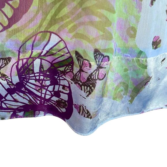 Unity World Wear Y2K Babydoll Top Sheer Chiffon Size S Butterfly Fairy Whimsical - Picture 4 of 8